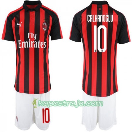 Billiga Fotbollströjor AC Milan Hakan Calhanoglu 10 Barn Hemma tröja 2018/19 Kortärmad